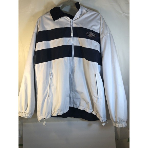 San Francisco city wear completely reversible fleece hooded rain coat Size L - Picture 6 of 6